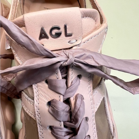 AGL Pink Low-Top Sneakers with White Soles - Picture 3 of 11